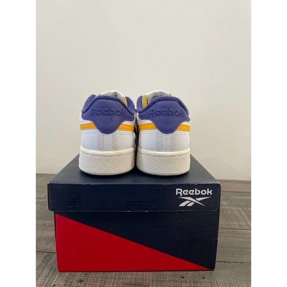 Reebok Club C Revenge Lakers Men Sz 7-8.5 Casual Retro Shoe White Sneaker - Picture 11 of 12